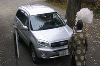 車のお祓いの様子